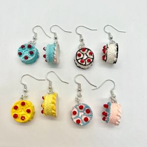 Birthday Cake Earrings - Party Earrings - Cake Accessories - Baker Earrings